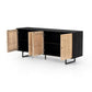 Carmel Sideboard - Black Wash & Natural Cane