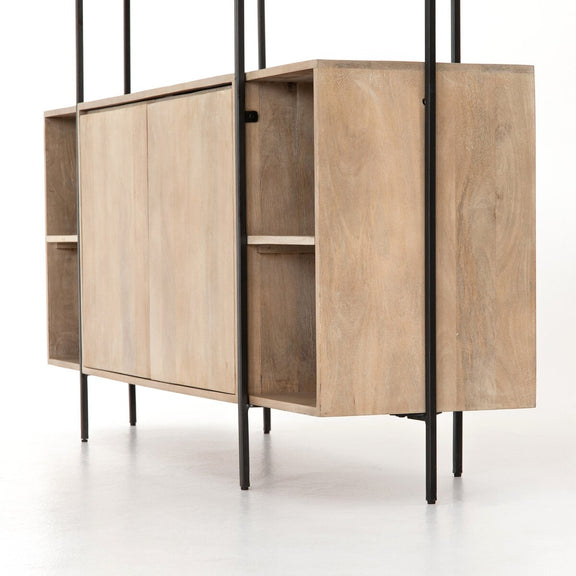 Elena Sideboard and Hutch - Satin Black