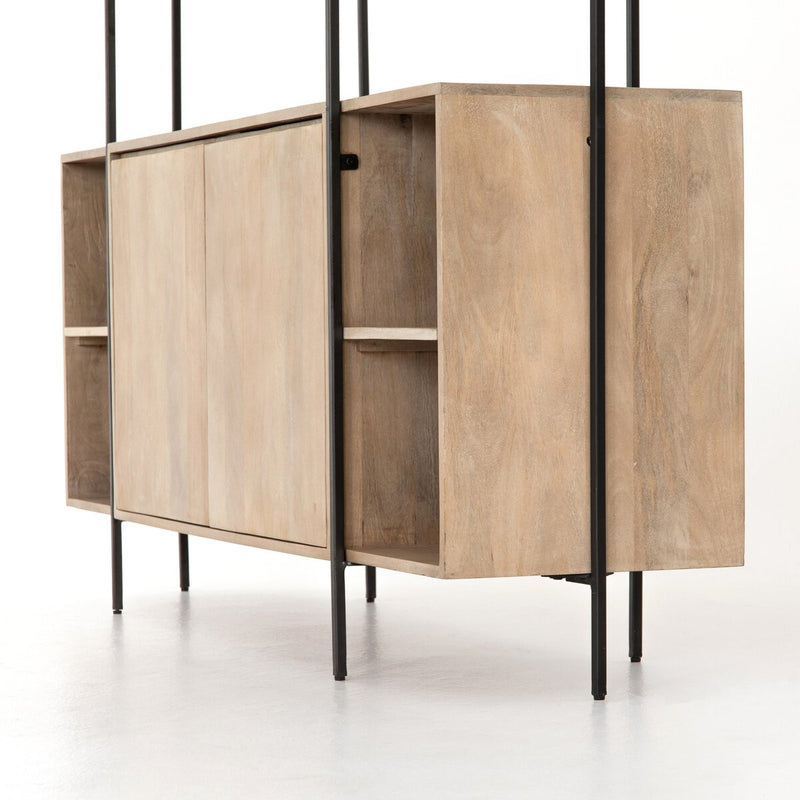 Elena Sideboard and Hutch - Satin Black