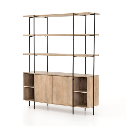 Elena Sideboard and Hutch - Satin Black