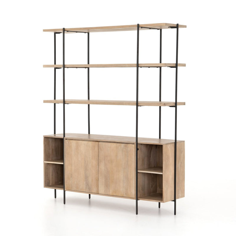 Elena Sideboard and Hutch - Satin Black