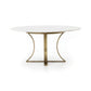 Gage Dining Table - Polished White Marble