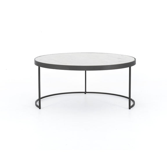 Evelyn Round Nesting Coffee Table - Gunmetal