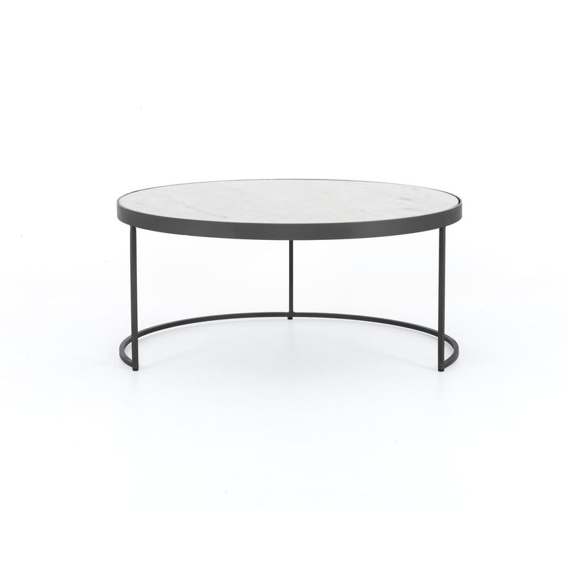 Evelyn Round Nesting Coffee Table - Gunmetal