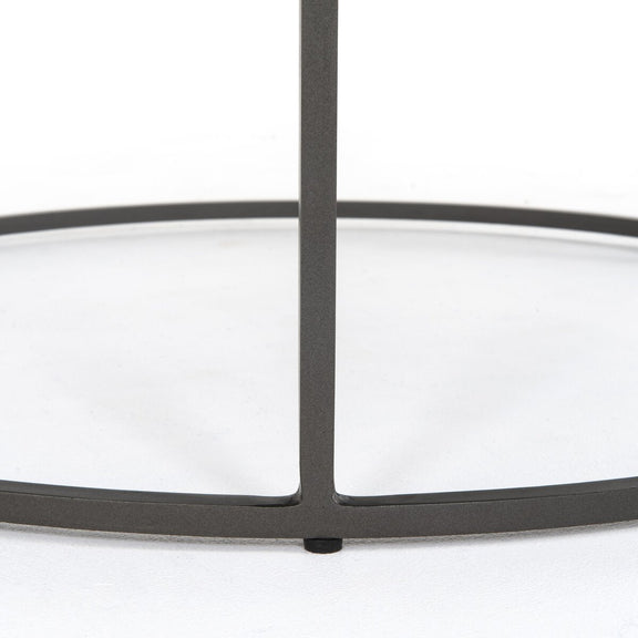 Evelyn Round Nesting Coffee Table - Gunmetal
