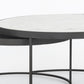 Evelyn Round Nesting Coffee Table - Gunmetal