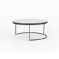 Evelyn Round Nesting Coffee Table - Gunmetal