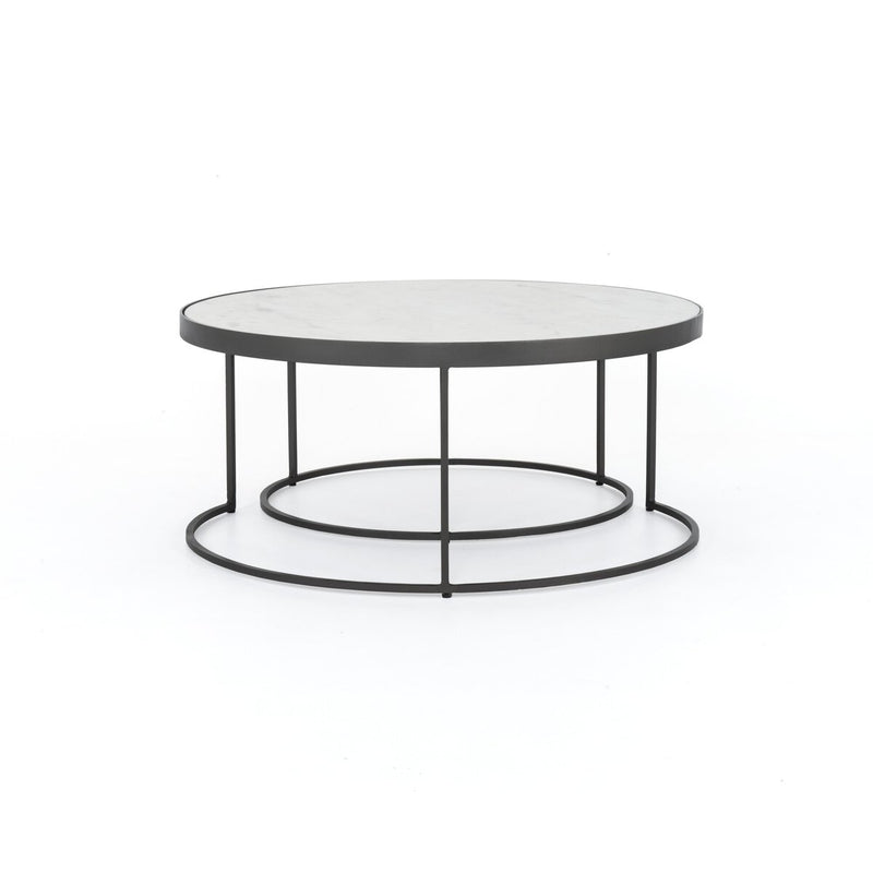 Evelyn Round Nesting Coffee Table - Gunmetal