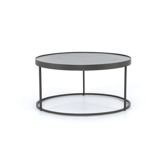 Evelyn Round Nesting Coffee Table - Gunmetal