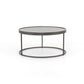 Evelyn Round Nesting Coffee Table - Gunmetal