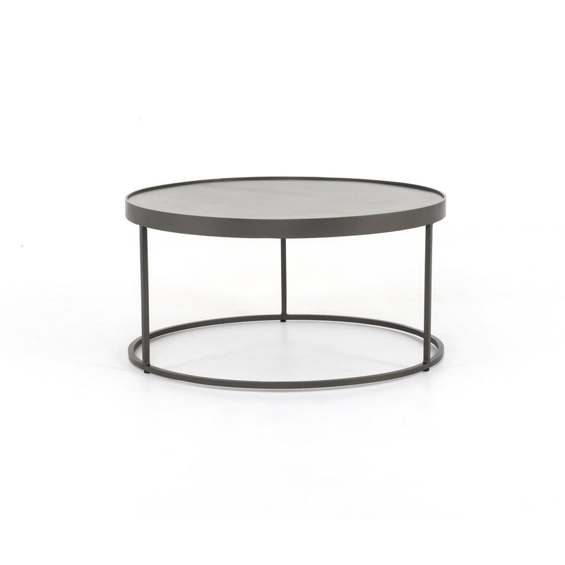 Evelyn Round Nesting Coffee Table - Gunmetal