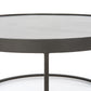Evelyn Round Nesting Coffee Table - Gunmetal