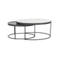 Evelyn Round Nesting Coffee Table - Gunmetal