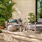 Phoenix Outdoor Accent Stool - Vintage White