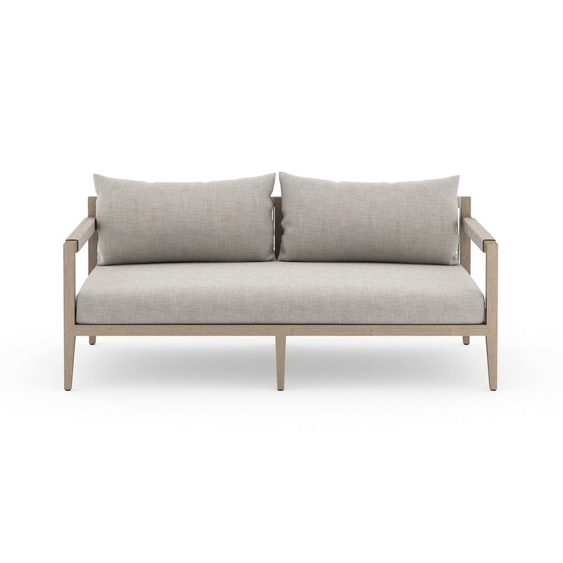 Sherwood Outdoor Sofa, Washed Brown - Stone Grey