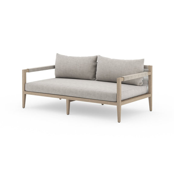 Sherwood Outdoor Sofa, Washed Brown - Stone Grey