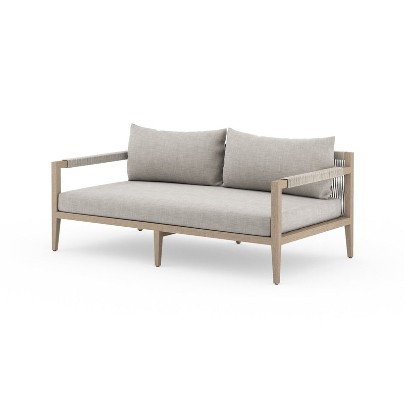 Sherwood Outdoor Sofa, Washed Brown - Stone Grey