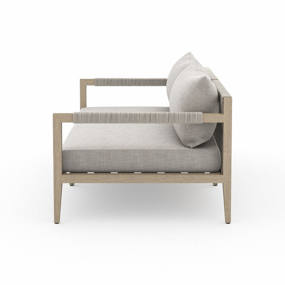 Sherwood Outdoor Sofa, Washed Brown - Stone Grey