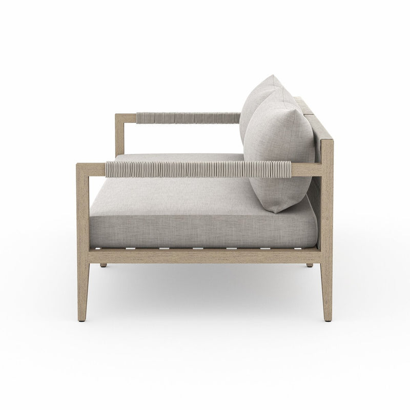 Sherwood Outdoor Sofa, Washed Brown - Stone Grey