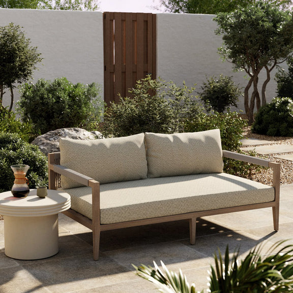 Sherwood Outdoor Sofa, Washed Brown - Faye Sand