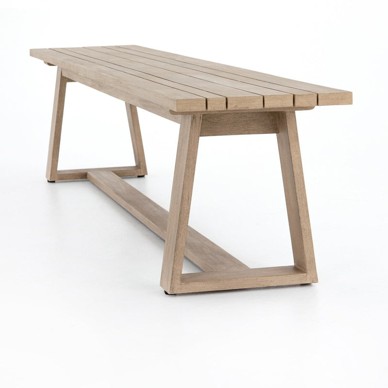 Atherton Outdoor Dining Bench - Washed Brown