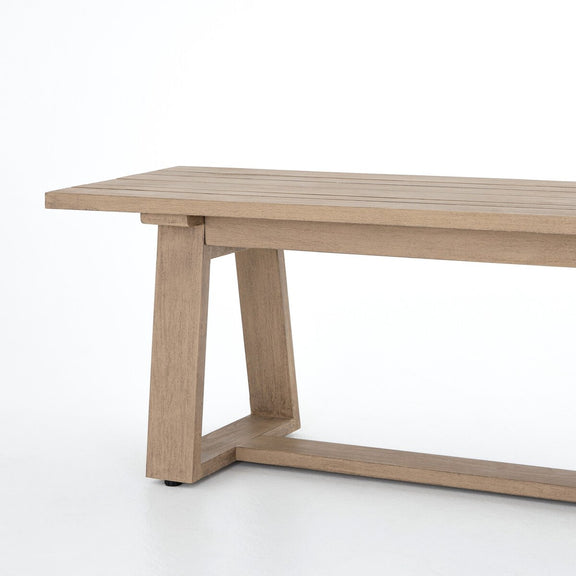 Atherton Outdoor Dining Bench - Washed Brown