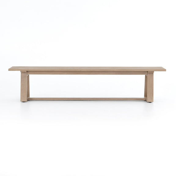 Atherton Outdoor Dining Bench - Washed Brown