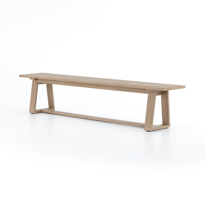 Atherton Outdoor Dining Bench - Washed Brown