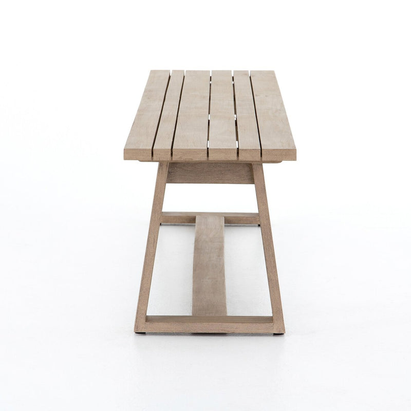 Atherton Outdoor Dining Bench - Washed Brown