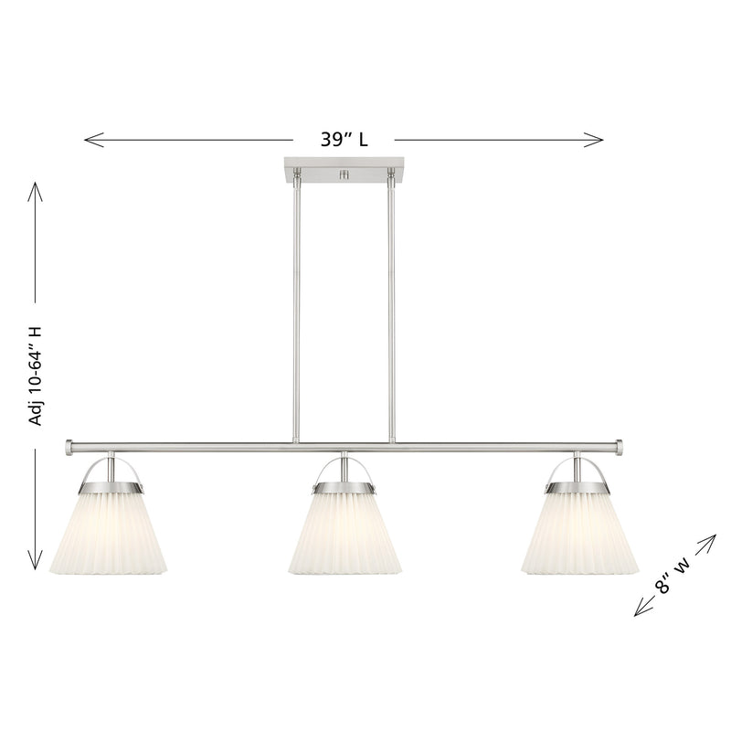 Parsons 3-Light Linear Chandelier