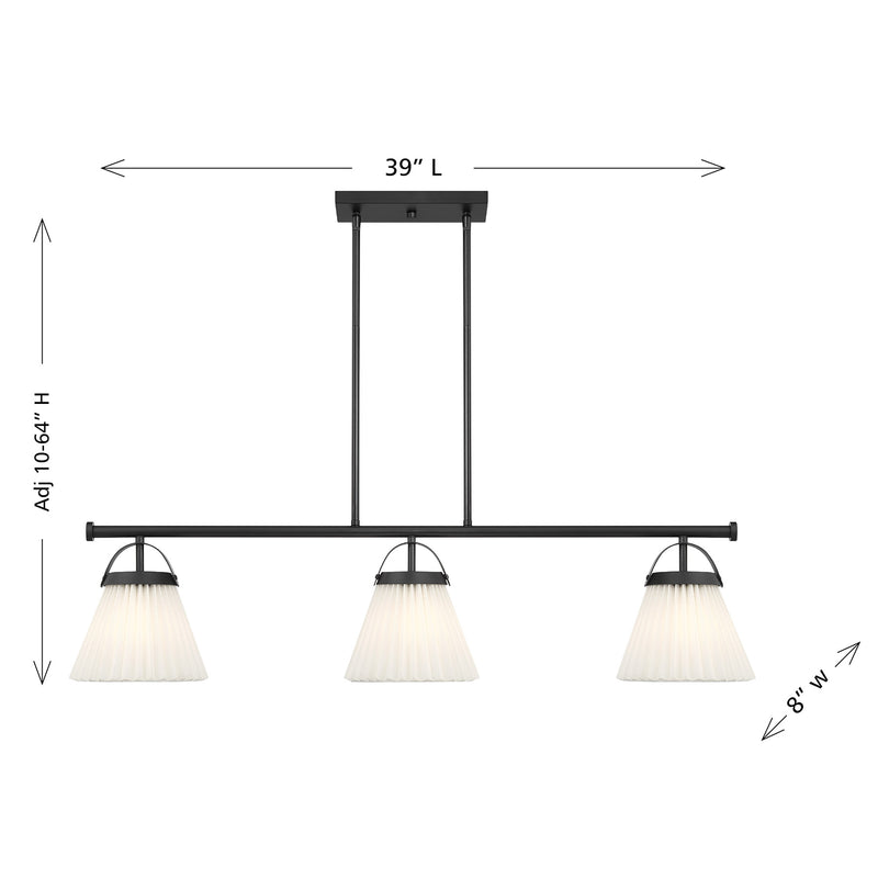 Parsons 3-Light Linear Chandelier
