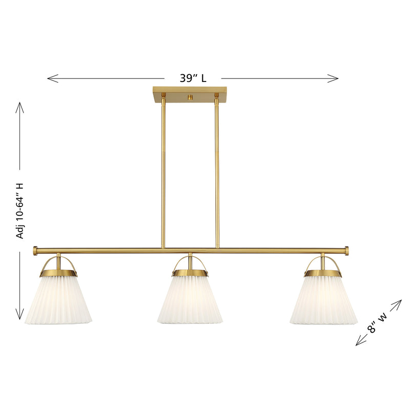 Parsons 3-Light Linear Chandelier