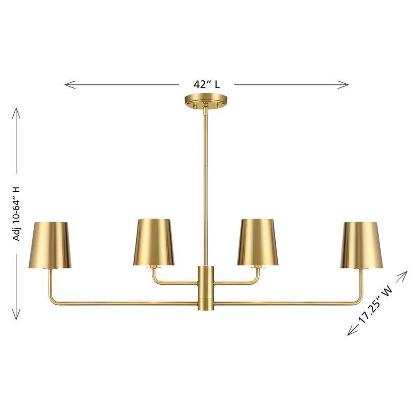 Marais 4-Light Linear Chandelier