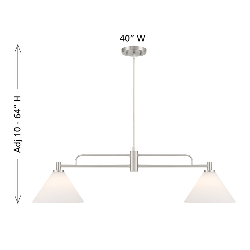 Frame 2-Light Linear Chandelier