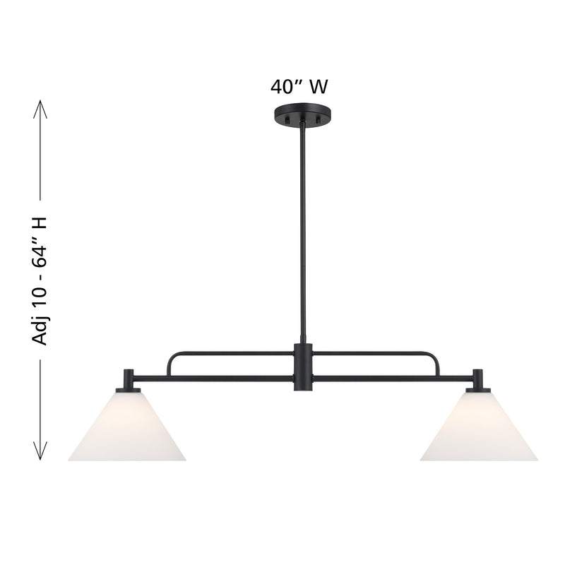 Frame 2-Light Linear Chandelier