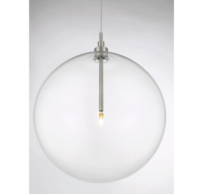 Meridian 1-Light Pendant in Brushed Nickel