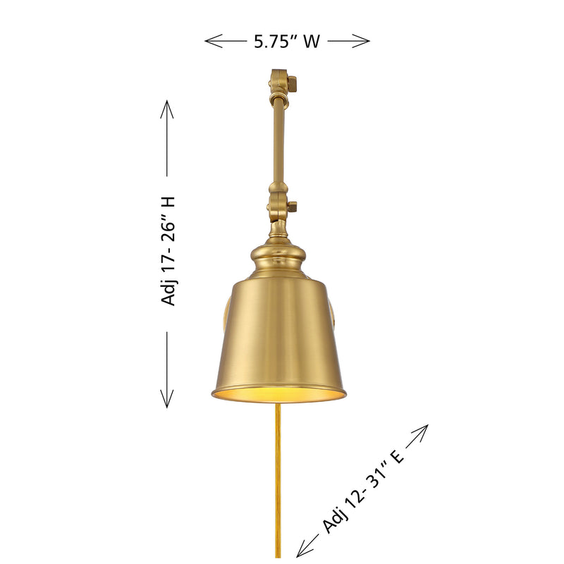 Arden 1-Light Adjustable Wall Sconce (Set of Two)