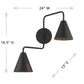 Arcus 2-Light Adjustable Wall Sconce