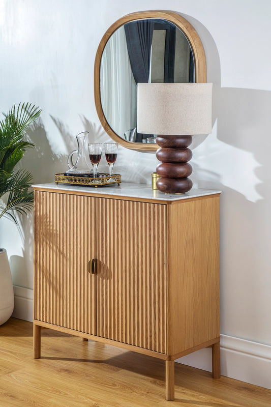 Olive Reeded Cabinet