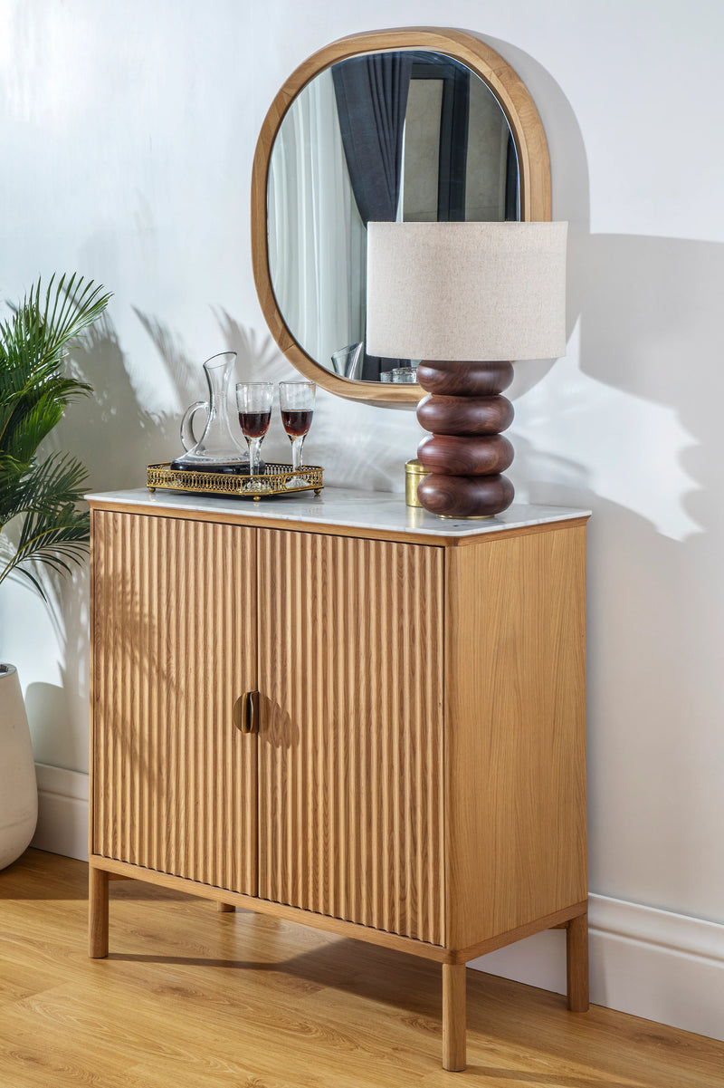 Olive Reeded Cabinet