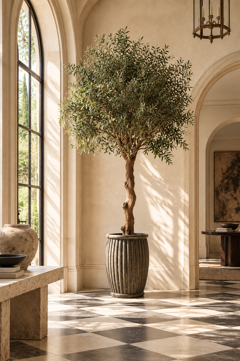 Olive Tree in Fiber Cement Planter