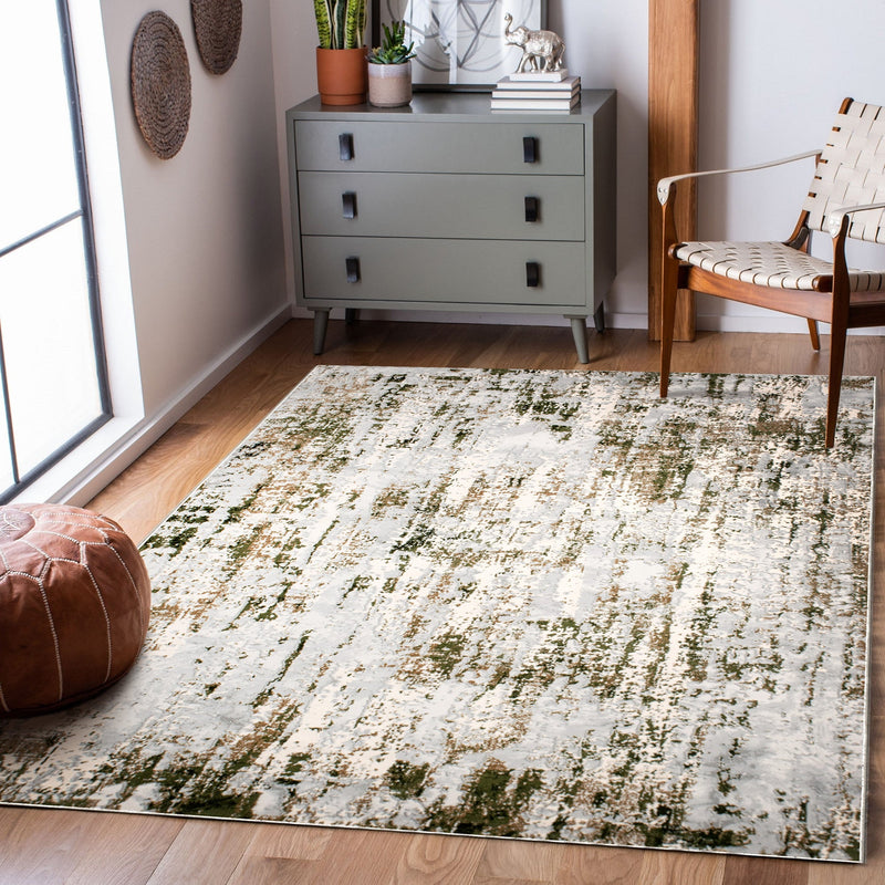 Ariella Rug in Grey & Green