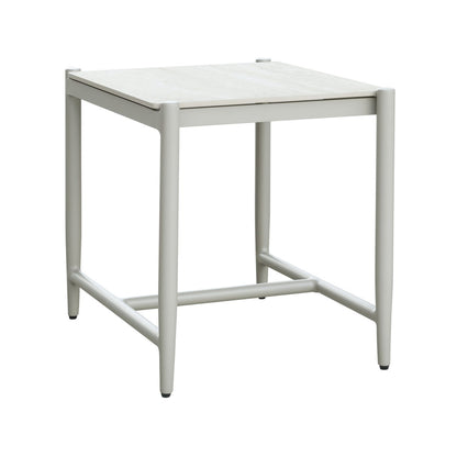 Infinity Square Post End Table in Frost