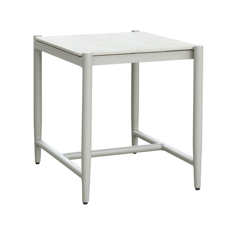 Infinity Square Post End Table in Frost