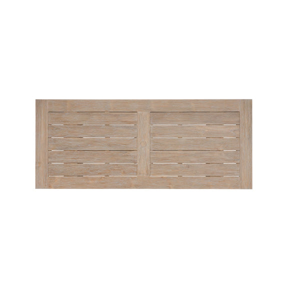 Coastal Teak 94 in. Rectangular Trestle Dining Table