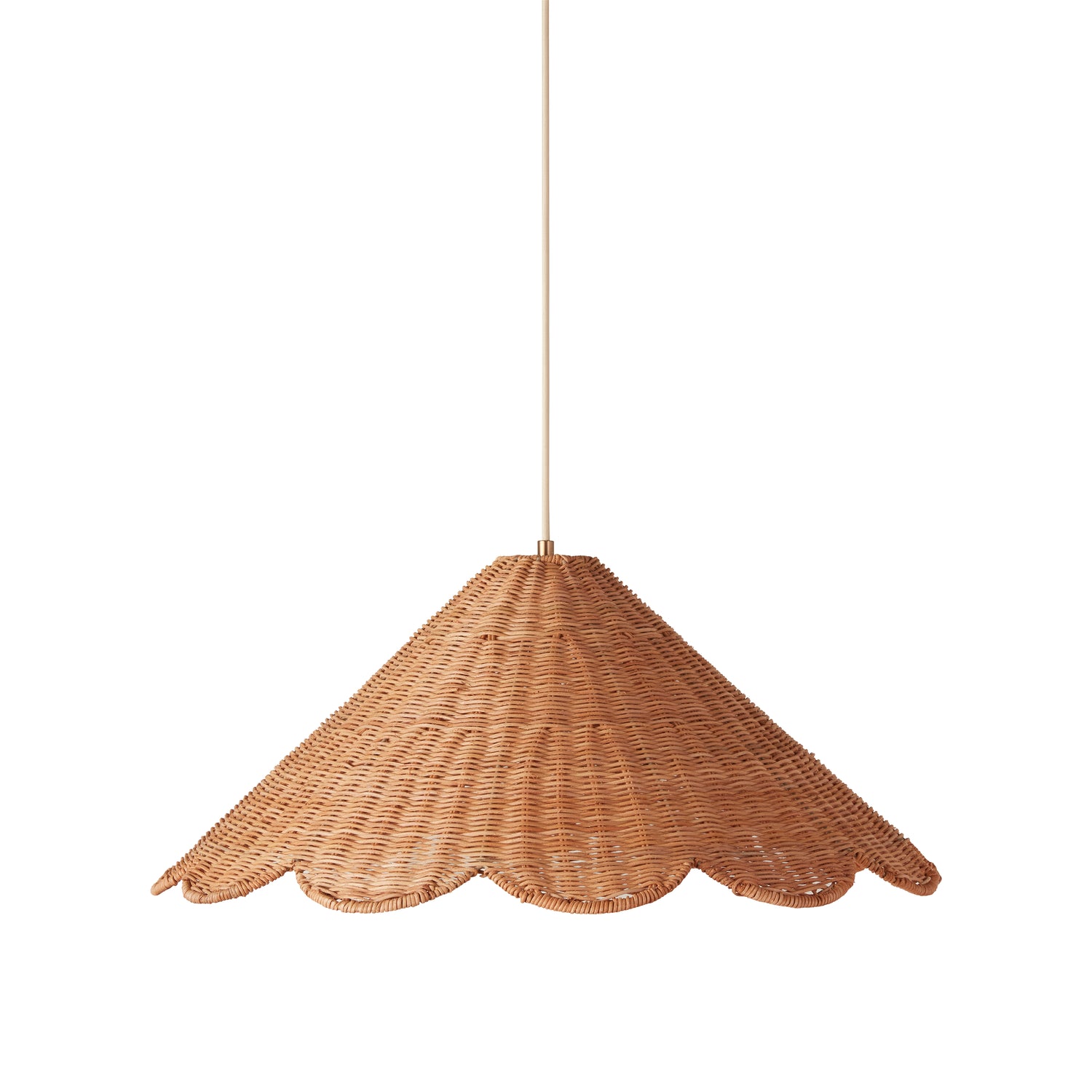 Maude Rattan Scallop Pendant