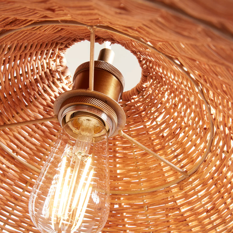 Maude Rattan Scallop Pendant