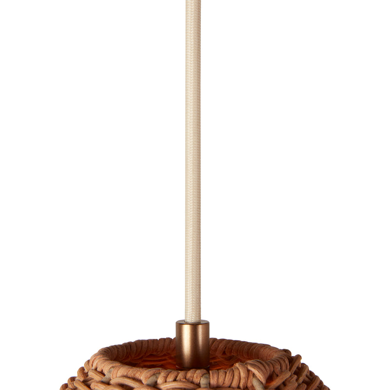 Maude Rattan Scallop Pendant