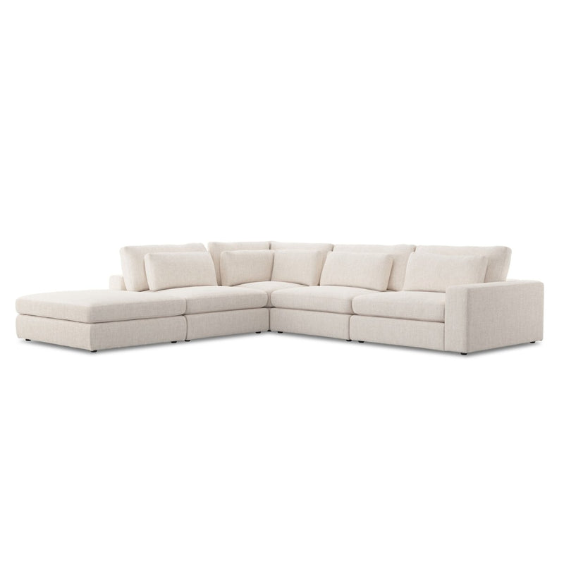 Bloor 4-Piece Sectional W/ Ottoman - Essence Natural
