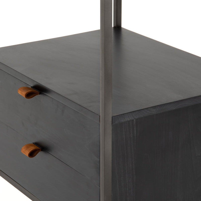 Trey Bookshelf - Black Wash Poplar